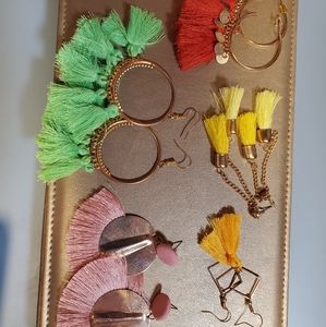 Tassle Earrings Set